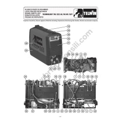 Ricambi Telwin per Saldatrici Inverter TECHNOLOGY TIG 222 AC/DC - Esploso