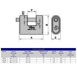 Armoured Padlocks "PANZER" VIRO - Sizes