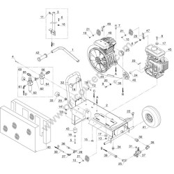 FIAC Spare Parts for Petrol Engine Air Compressors S10-360 - AB360 - Honda - Drawing