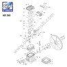 FIAC Spare Parts for Petrol Engine Air Compressors S10-360 - AB360 - Honda - AB360 Drawing