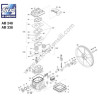 FIAC Parts for Petrol Engine Air Compressors Agri 25/40 - AB248 - Honda - AB248/338 Drawing