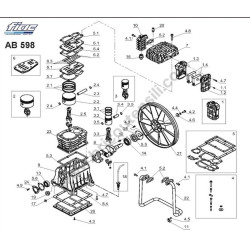 FIAC Spare Parts for Pumping Unit AB 598 - Drawing
