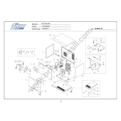 FIAC Silenced Compressor SCS 598-300 Spare Parts - Drawing