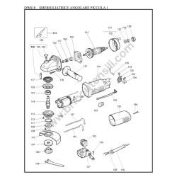 Ricambi DEWALT per Smerigliatrice Angolare DW818 TYPE 1 - Esploso