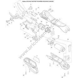 Makita Pruning Shear DUP362 Spare Parts - Drawing