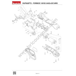Ricambi Makita per Forbice da Pota DUP362PT2 - Esploso