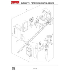 Makita Pruning Shear DUP362PT2 Spare Parts - Drawing 1