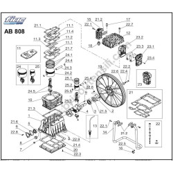 FIAC AB 500-858 TF 15BAR Spare Parts - Pump Unit Drawing
