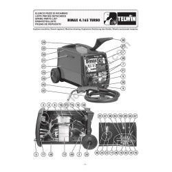 Ricambi Telwin per Saldatrici Bimax 4.165 Turbo - Esploso