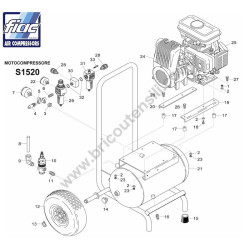 Ricambi Fiac per Motocompressore S1520 - S15 Honda - Esploso