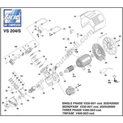 FIAC Pump Unit VS204S Spare Parts - Drawing