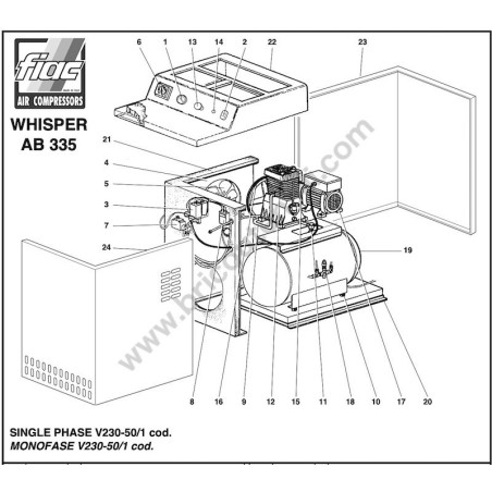FIAC WHISPER AB335 Spare Parts