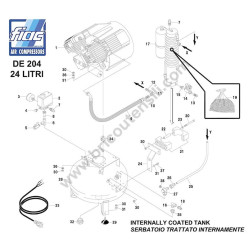 Ricambi Fiac per Compressore DE 204 - Esploso 24Lt