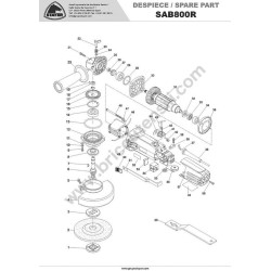 Stayer Spare Parts for Angle Grinders SAB800R - Drawing