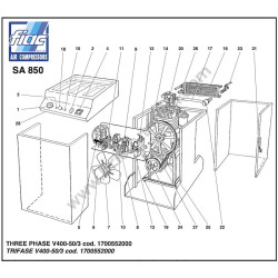 Ricambi Fiac per Compressore SA 850 - Esploso Compressore