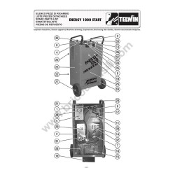 Ricambi Telwin per Carica Batterie Energy 1000 Start - Esploso