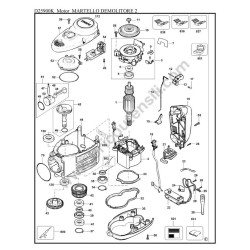 DEWALT D25900K-QS Type 2 Demolition Hammer Parts - Motor Drawing