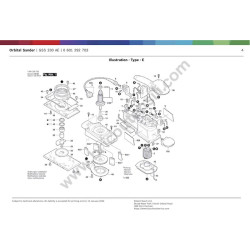 Ricambi Bosch per Levigatrice Orbitale GSS 230 AE - Esploso