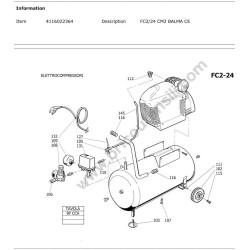 Gruppo Pompante per Compressore a Cinghia A29B BLU