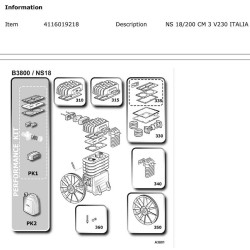 BALMA Parts for Air Compressor NS 18S/200 CM3 - Kit