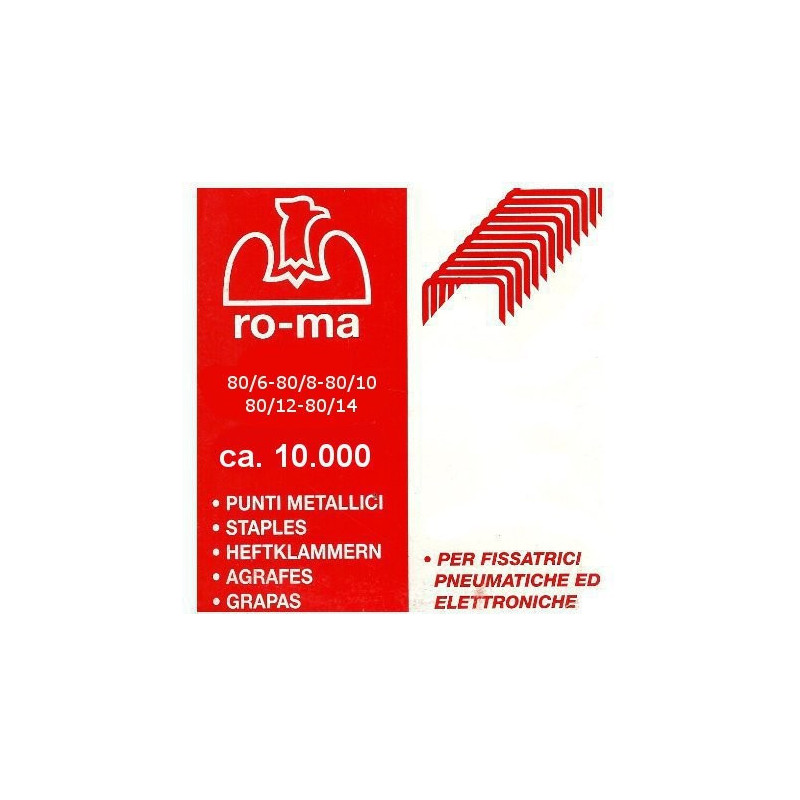 Steel Staples for Pneumatic Tackers series "80"