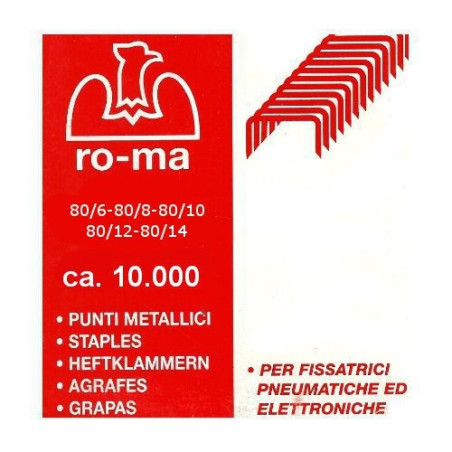 Steel Staples for Pneumatic Tackers series "80"