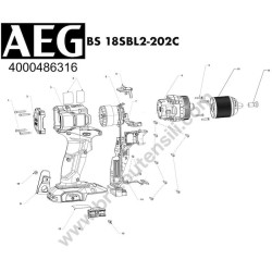 AEG BS18SBL2-202C Drill Driver Parts - Drawing