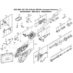 AEG BBH 18C-0 18V Tassellatore Ricambi - Esploco