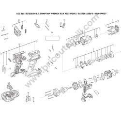 AEG BSS 18C12ZB6-0 18V Impact Wrench Parts - Drawing