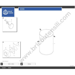 Annovi & Reverberi Parts for Wet & Dry Vacuum Cleaner AR 4200 - Drawing 2