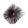 Square steel brush for cleaning the chimney