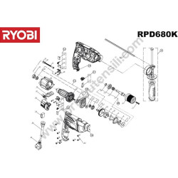 RYOBI RPD680-K Percussion Drill - Drawing