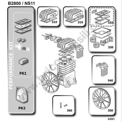 Gruppo Pompante per Compressore a Cinghia A29B BLU