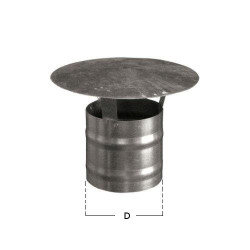  Fixed chimney base Round Galvanized model. "Chineses"