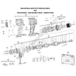AEG BSB18C2BLLI-402C Trapano Avvitatore Ricambi - Esploso