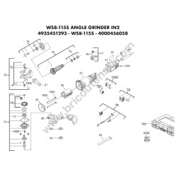 AEG Angle Grinder WS8-115S Parts - Drawing
