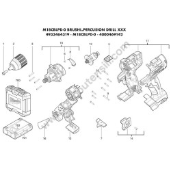 Milwaukee M18CBLPD-0 Trapano Percussione Ricambi - Ricambi