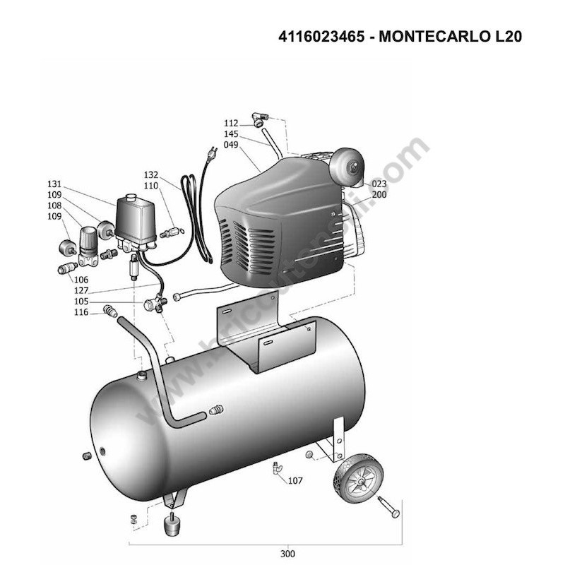 Gruppo Pompante per Compressore a Cinghia A29B BLU