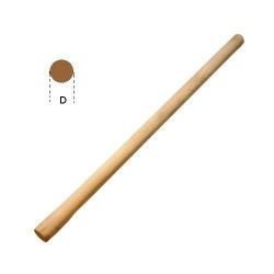 Wooden Handle for Hoe with Eye Round