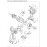 Makita DHP485 Cordless Drill Parts - Drawing