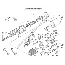 AEG GSE500E Straight Sander Parts - Drawing