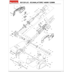 Ricambi Makita per Scanalatore SG1251J/2 - Esploso