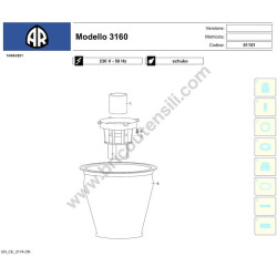 Annovi & Reverberi Parts for Vacuum Cleaner 3160 - Drawing 1