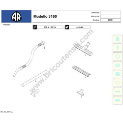 Annovi & Reverberi Parts for Vacuum Cleaner 3160 - Drawing 4