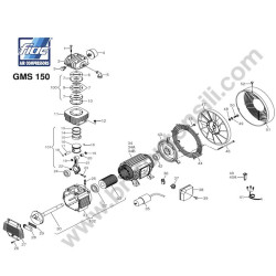 FIAC Spare Parts for Pump Unit GMS 150 - Drawing