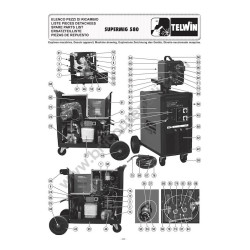 Telwin Spare Parts for Flux Welding Supermig 580