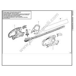 Black & Decker GT4550 Hedgetrimmer Parts - Drawing