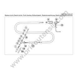 Telwin Spare Parts for Welding Inverter Tig Force TIG 170 DC-LIFT - Torch Drawing