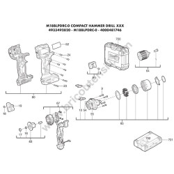 AEG BS18SBL2-202C Trapano Avvitatore IN2 Ricambi