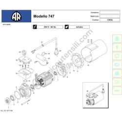 Ricambi per Idropulitrice Annovi & Reverberi AR747